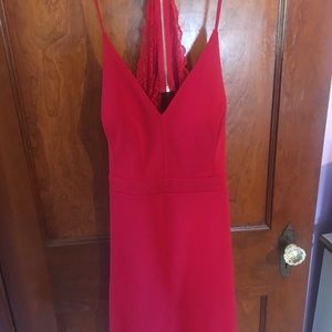 Red dress with laced back
